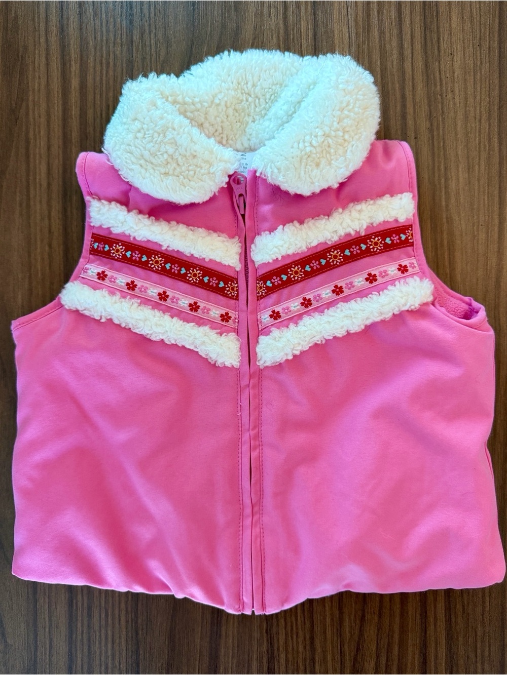 Carter's Pink Fleece Jacket with Cream Sherpa Lining